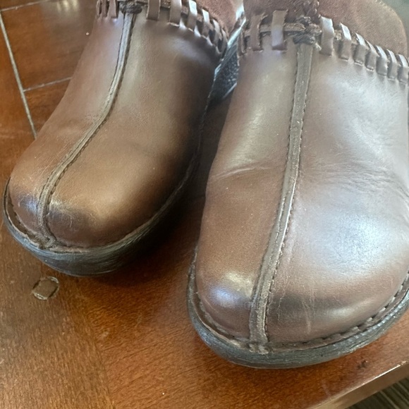 Børn Brown Leather Ellendale Cigaro Clog Slip On Size 6 - Picture 6 of 6